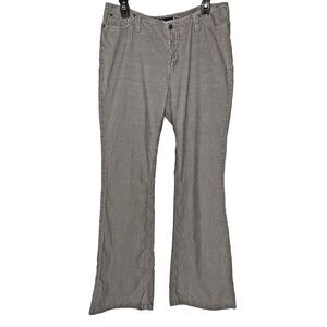 Vintage SO GSJC Corduroy Pants Flared 5 Pocket Mid Rise Womens 11 Gray Cotton